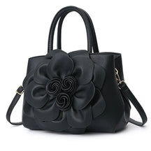 Bolsa Tote Feminina de Couro Impermeável - Florata [037] - Bolsa Tote Feminina de Couro Impermeável - Florata Miazzi Preto 