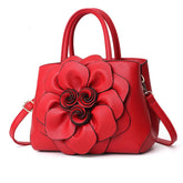 Bolsa Tote Feminina de Couro Impermeável - Florata [037] - Bolsa Tote Feminina de Couro Impermeável - Florata Miazzi Vermelho 