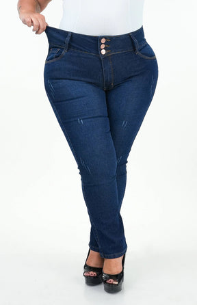 Calça Jeans Feminina - Reta Chapa Barriga [094] - Calça Jeans Feminina - Reta Chapa Barriga Miazzi 