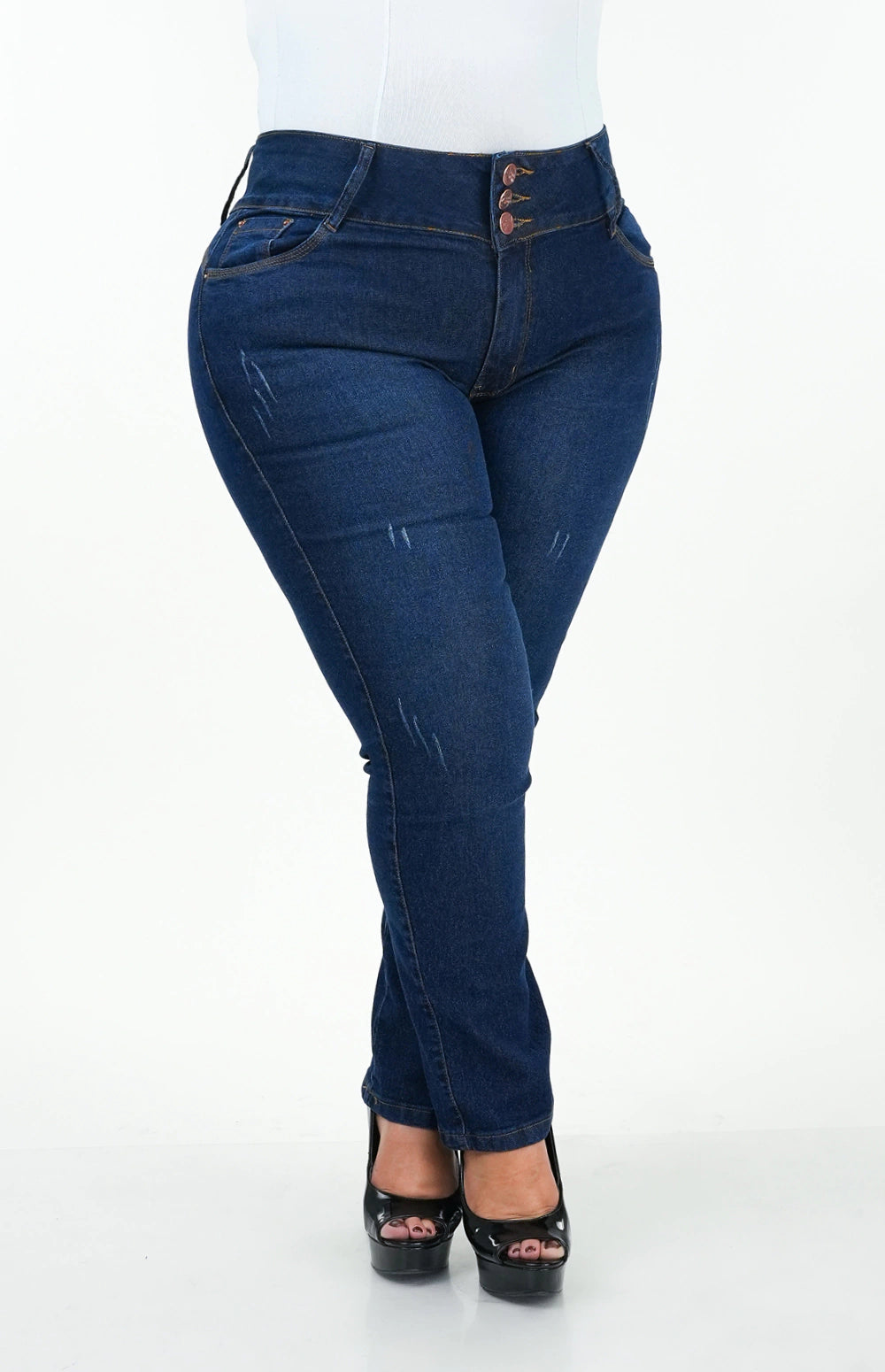 Calça Jeans Feminina - Reta Chapa Barriga [094] - Calça Jeans Feminina - Reta Chapa Barriga Miazzi 