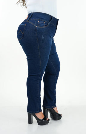 Calça Jeans Feminina - Reta Chapa Barriga [094] - Calça Jeans Feminina - Reta Chapa Barriga Miazzi 