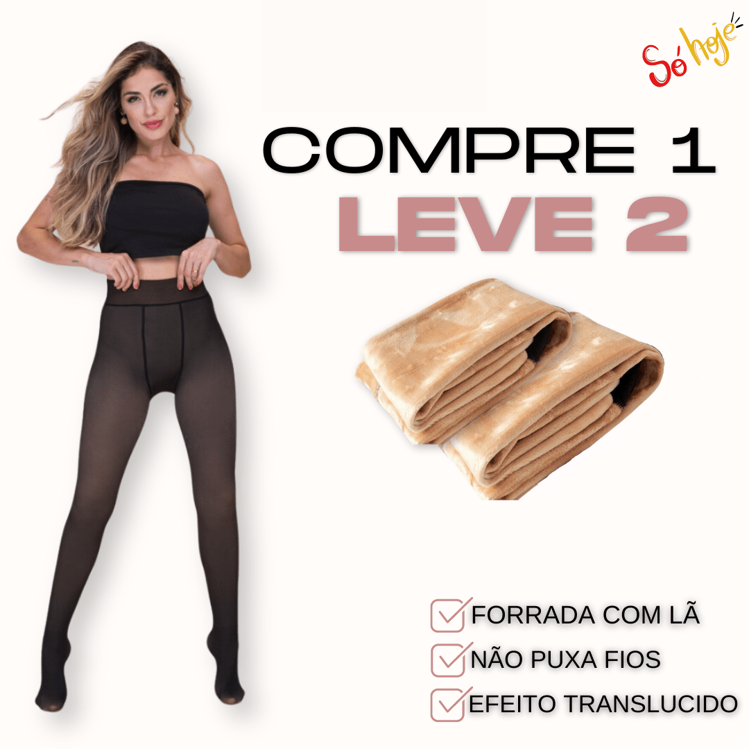 Kit Meia Calça Feminina Forrada Translúcida (COMPRE 1 LEVE 2) [058] - Kit Meia Calça Feminina Forrada Translúcida (COMPRE 1 LEVE 2) Miazzi 