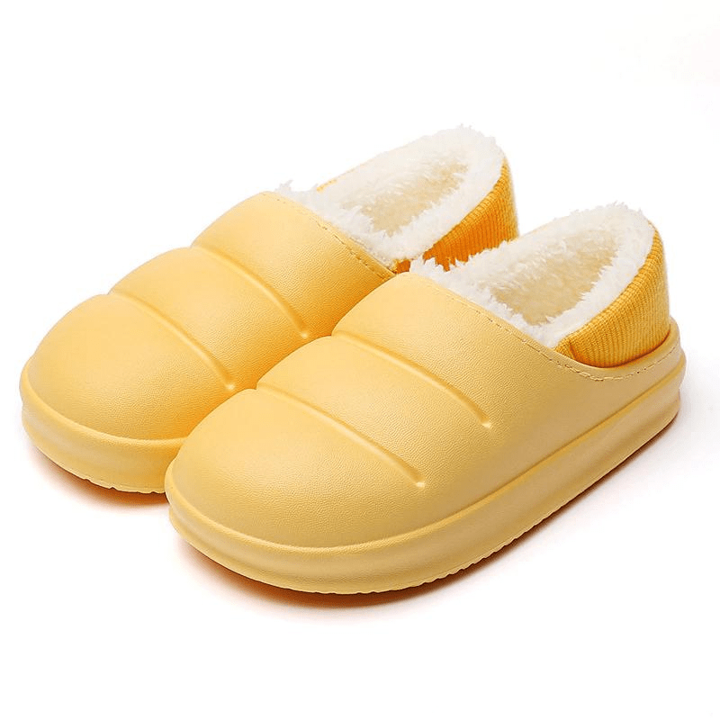 Pantufa Feminina Ortopédica Peluciada - Impermeável e Antiderrapante [066] - Pantufa Ortopédica Peluciada - Impermeável e Antiderrapante Miazzi Amarelo 34 