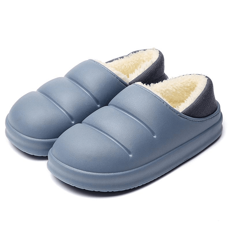 Pantufa Feminina Ortopédica Peluciada - Impermeável e Antiderrapante [066] - Pantufa Ortopédica Peluciada - Impermeável e Antiderrapante Miazzi Azul Céu 34 